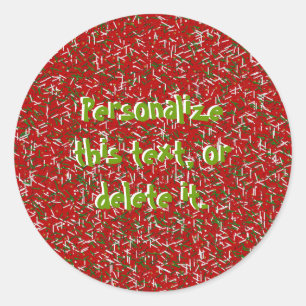 Adesivo Redondo Sprinkles doces com Bolinhas STICKERS, Vermelho