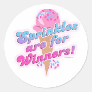 Adesivo Redondo Sprinkles é para vencedores