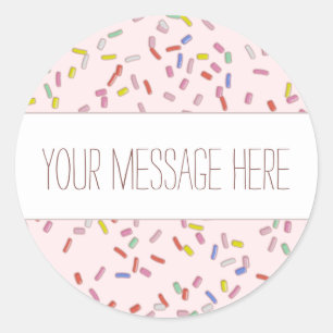 Adesivo Redondo Sprinkles Personalizable Sticker