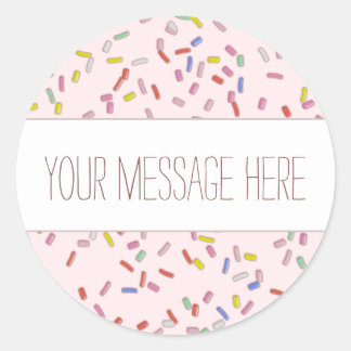Adesivo Redondo Sprinkles Personalizable Sticker