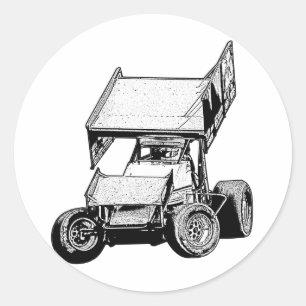 Adesivo Redondo Sprint Car 1