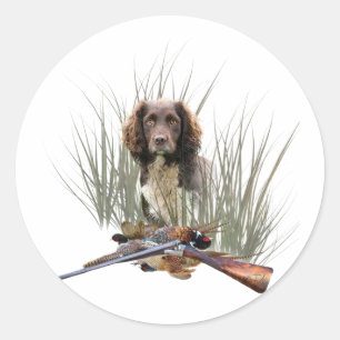 Adesivo Redondo Sprocker Spaniel, Arte de cães-Arma