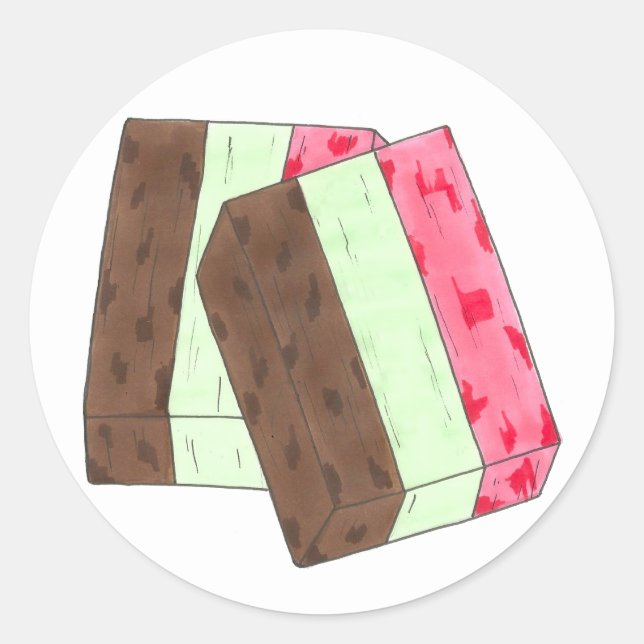 Adesivo Redondo Spumoni Italiano Gelato Sorvete Dessert Spumone (Frente)