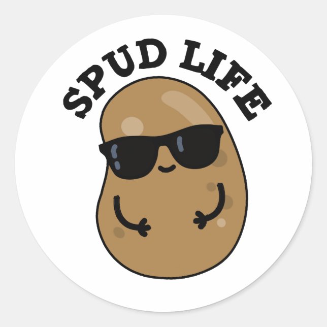 Adesivo Redondo Spuy Life Funny Potato Pun (Frente)