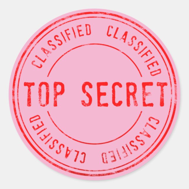 Adesivo Redondo Spy Birthday agente secreto Top Secret Confidencia (Frente)