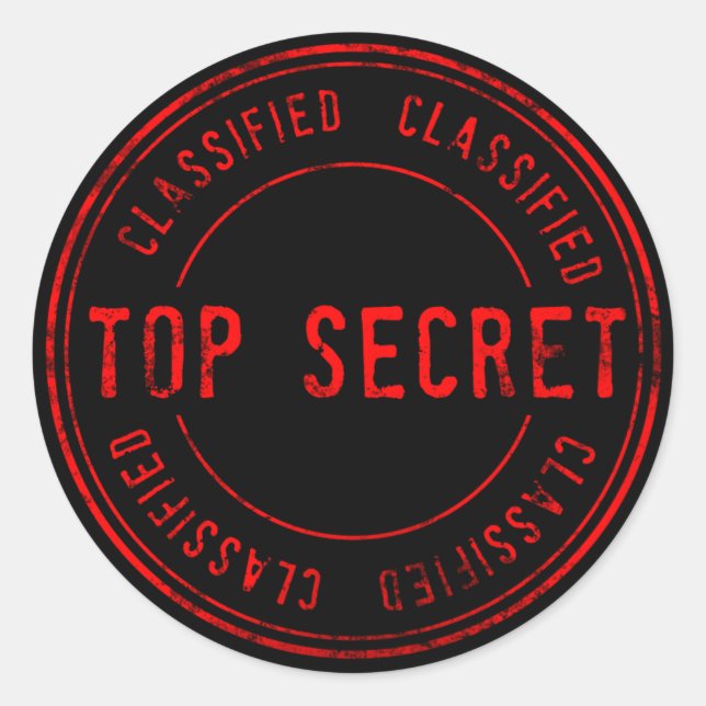 Adesivo Redondo Spy Surprise Festa de aniversário Top Secret Class (Frente)