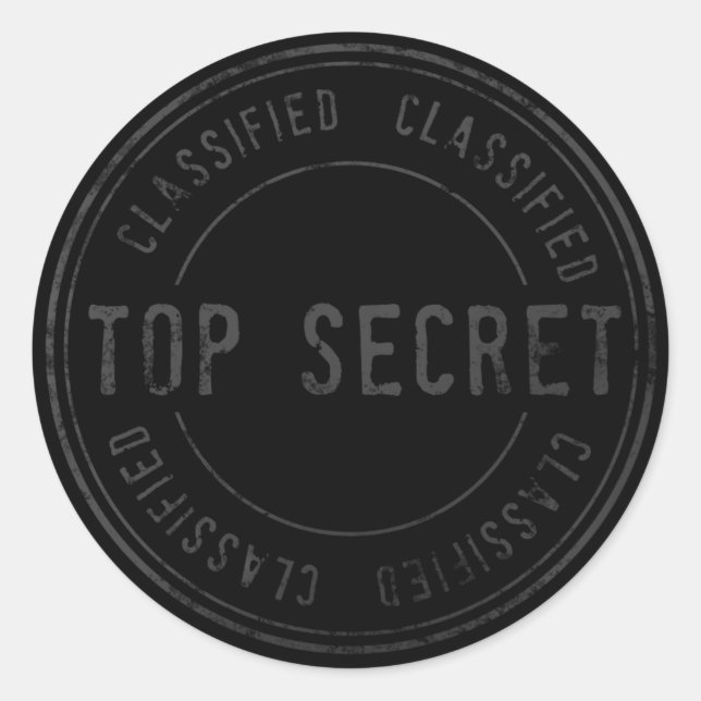 Adesivo Redondo Spy Surprise Festa de aniversário Top Secret Class (Frente)