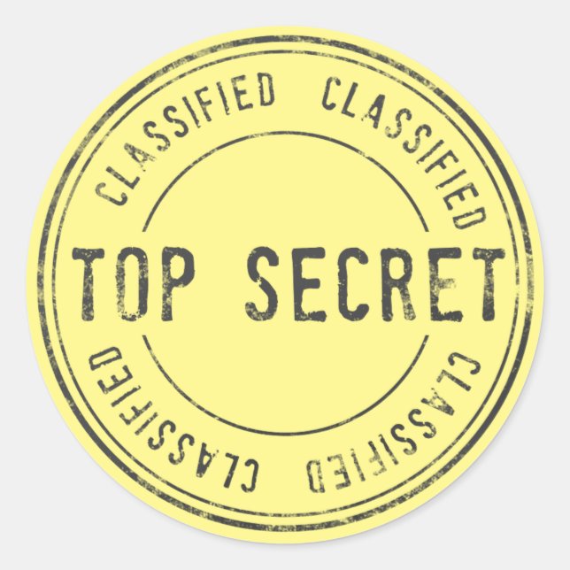 Adesivo Redondo Spy Surprise Festa de aniversário Top Secret Class (Frente)