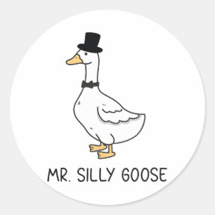 Adesivo Redondo Sr. Bobo Goose E Sra. Bobo Goose Casal Matchi