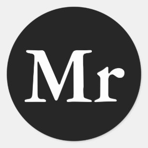 Adesivo Redondo Sr. e Sra. casal de harmonização moderno elegant