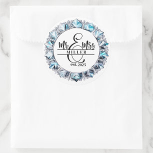 Adesivo Redondo Sr. e Sra. Sticker