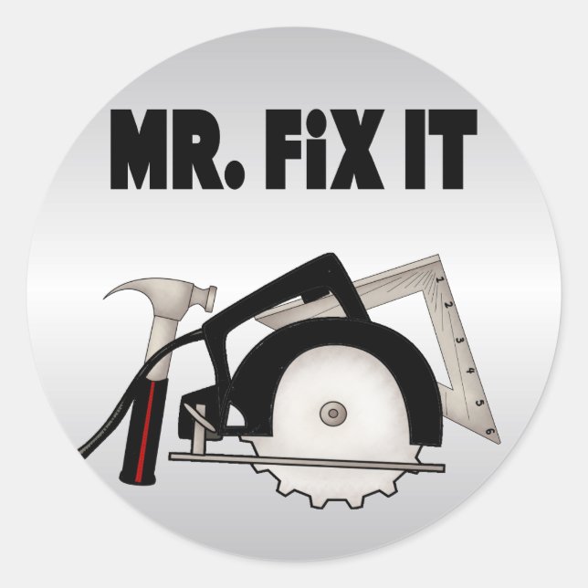 Adesivo Redondo Sr. Fix It (Frente)
