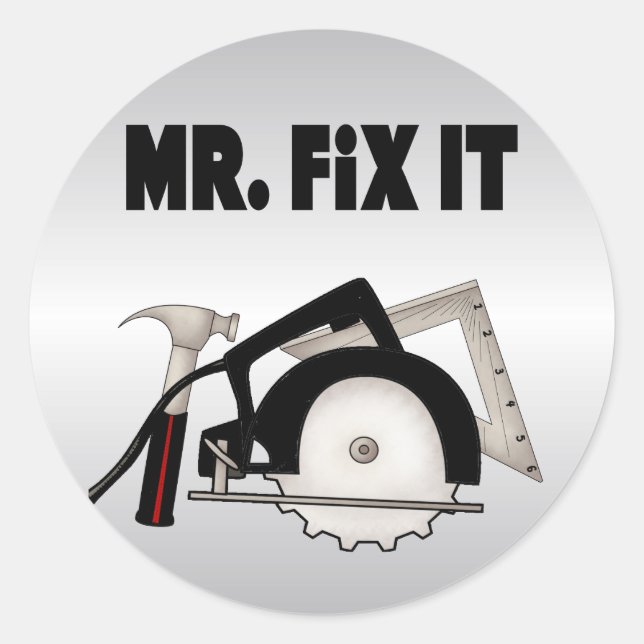 Adesivo Redondo Sr. Fix It (Frente)