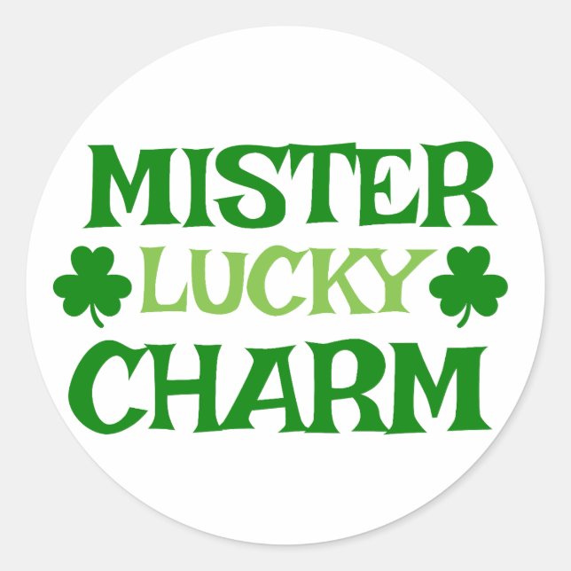 Adesivo Redondo Sr. Lucky Charm 🍀 (Frente)