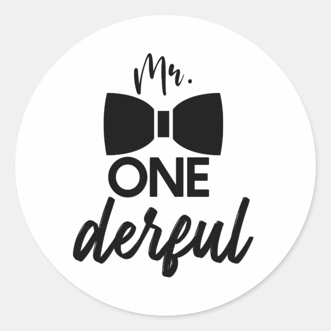 Adesivo Redondo Sr. ONEMaravilhoso Sr. Wonmagistre Primeiro primei (Frente)