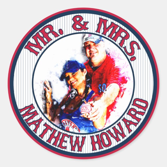Adesivo Redondo Sr.-Sra. Baseball-Stickers-Envelope Seals-HOWARD (Frente)