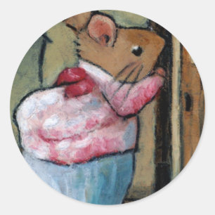 Adesivo Redondo SRA. TITTLEMOUSE (no Pastel do óleo) após B.