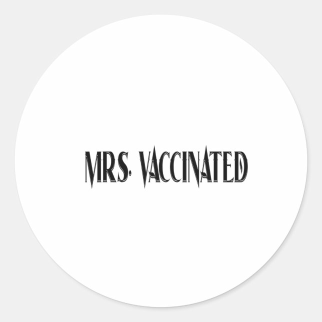 Adesivo Redondo Sra. Vaccinated (Frente)
