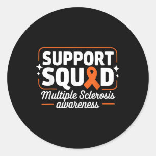 Adesivo Redondo Sra. Warrior Sra. Support Squad Sclerose Múltipla 