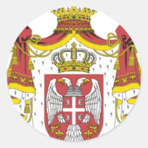 Adesivo Redondo Srbija Grb/brasão sérvio