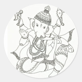 Adesivo Redondo Sri Ganesha