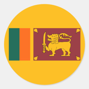 Adesivo Redondo Sri Lanka - bandeira cingalesa