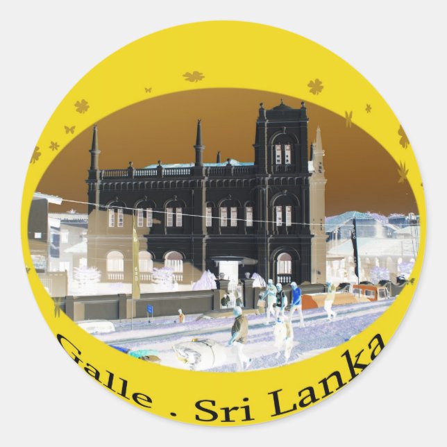 Adesivo Redondo sri lanka sticker 1 galle, Sri Lanka (Frente)
