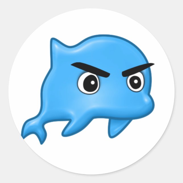 Adesivo Redondo SRS Dolphin Stickers (Frente)