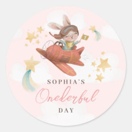 Adesivo Redondo Srta. Oneince Starry primeiro aniversario