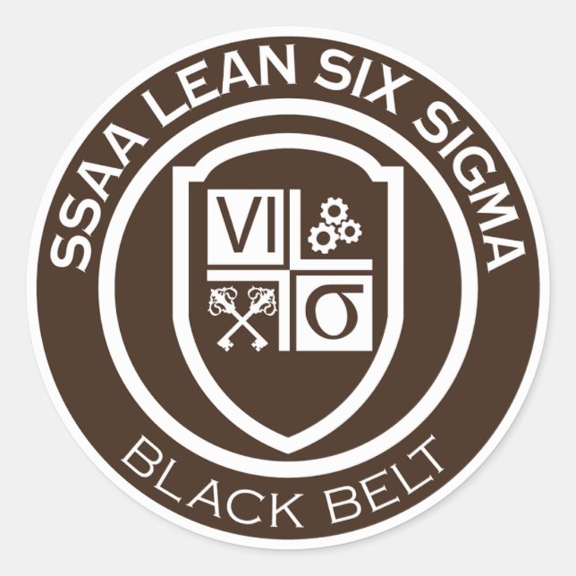 ADESIVO REDONDO SSAA BLACK BELT STICKER (Frente)