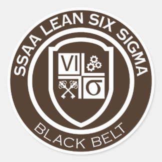ADESIVO REDONDO SSAA BLACK BELT STICKER