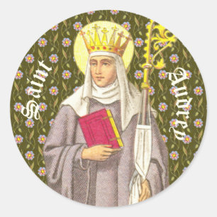 Adesivo Redondo St. Audrey (Etheldreda) (P 003)