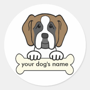 Adesivo Redondo St Bernard personalizado