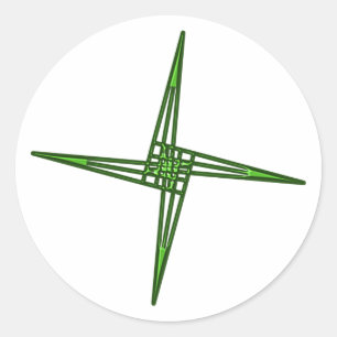 Adesivo Redondo St. Brigids cruz cross Irlanda país de irlandês