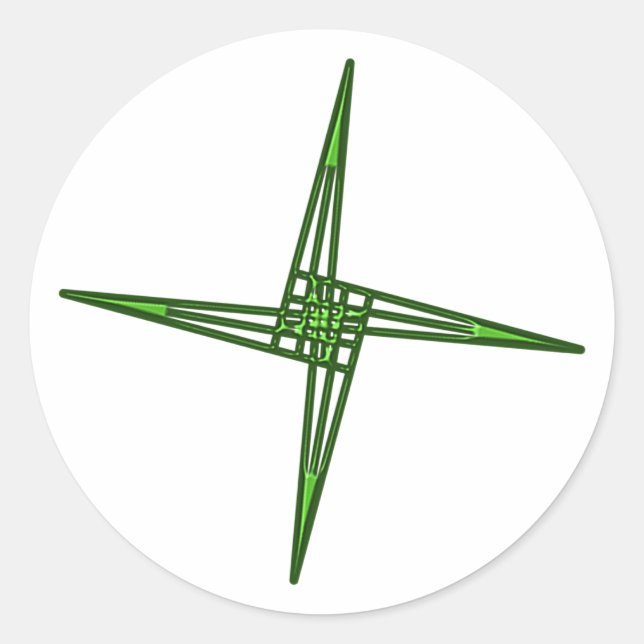 Adesivo Redondo St. Brigids cruz cross Irlanda país de irlandês (Frente)