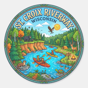 Adesivo Redondo St. Croix National Scenic Riverway Wisconsin