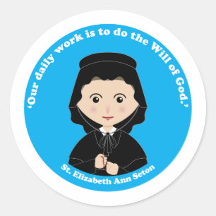 Adesivo Redondo St. Elizabeth Ann Seton