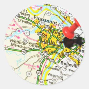 Adesivo Redondo St Louis, Missouri