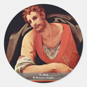 Adesivo Redondo St Mark por Bronzino Angelo
