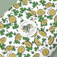 St Patricks Nome Personalizado Verde Caveira Sortu