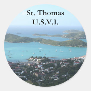 Adesivo Redondo St Thomas U.S.V.I.