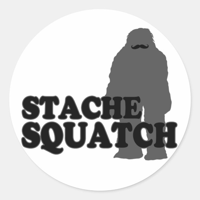 Adesivo Redondo Stache Squatch (Frente)