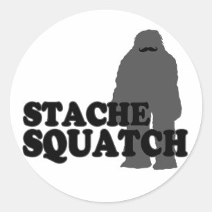 Adesivo Redondo Stache Squatch