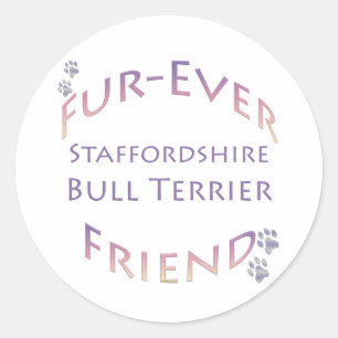 Adesivo Redondo Staffordshire Bull Terrier Fuere Friend