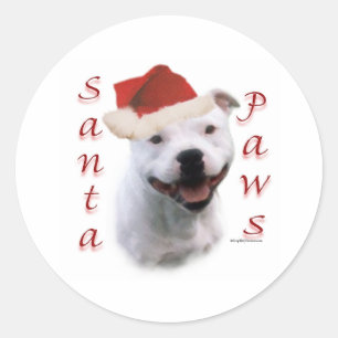 Adesivo Redondo Staffordshire Bull Terrier Papais noeis Paws