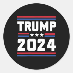 Adesivo Redondo Stand With Trump Funny Trump 2024 Condenado Felon