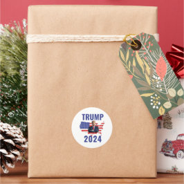 Adesivo Redondo Stand with Trump: Gear Up for 2024!