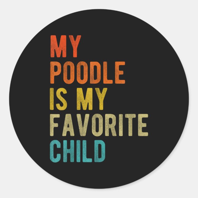 Adesivo Redondo Standard Toy Odle Mom Dad Dog Lover Funny Sarcasti (Frente)