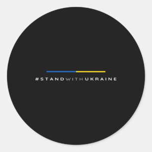 Adesivo Redondo #standwithukraine - Amante Ucraniano Eu Apoio U