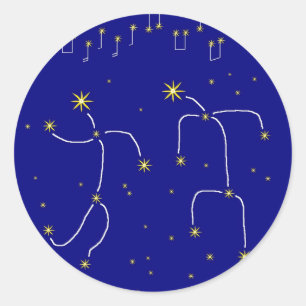 Adesivo Redondo Star Dance